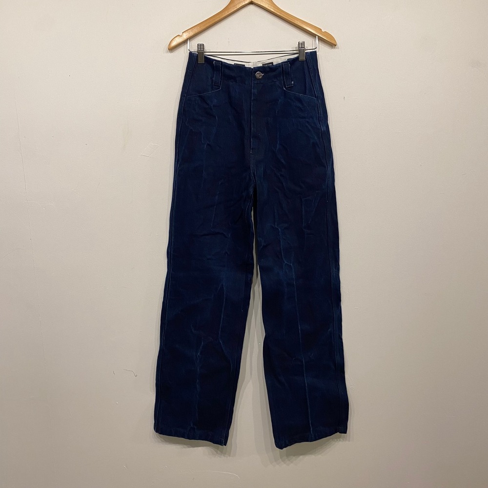 County FB Dark Indigo Wide Leg Denim Jeans 28x32 High Waisted Streetwear